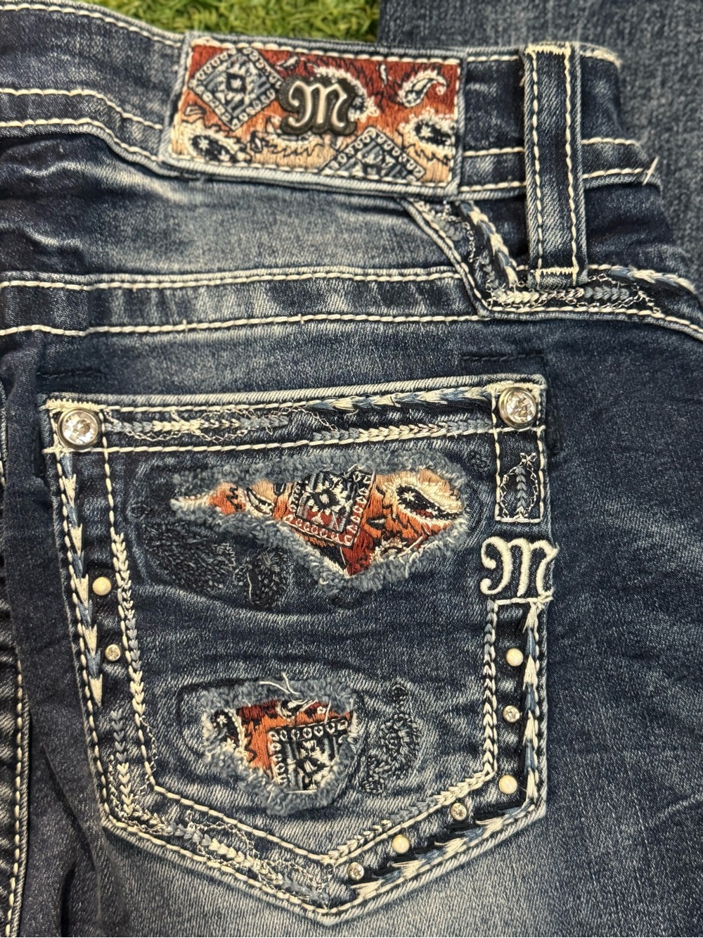 Miss Me Mid-Rise Bootcut Jeans Size 28x34  Style: M3873B DK Blue - NWT - Picture 8 of 10